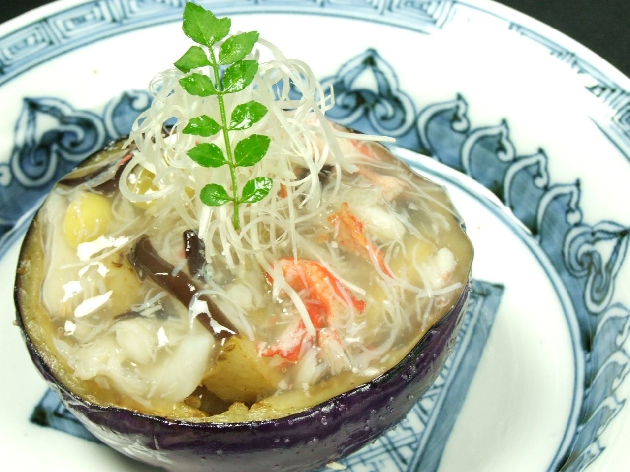 賀茂茄子蟹餡かけ賀茂茄子